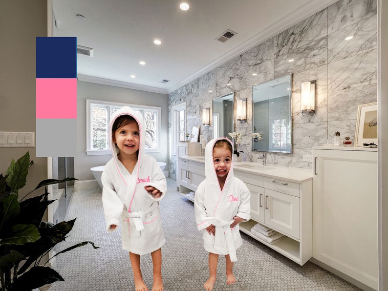 PERSONALIZED Baby Bathrobe Toddler Bath robe Custom Monogram /Name Toddler bathrobe terry robe /Baby Shower Baby Bath Robe kid bathrobe image 1