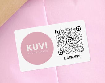 Benutzerdefiniertes Logo & QR-Code Aufkleber - Rechteckige Social Media Etiketten