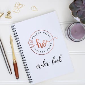Personalized Business Logo Order Book – A5 Order Tracker