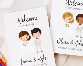 Personalized Wedding Activity Book for Children - Custom Coloring Pack