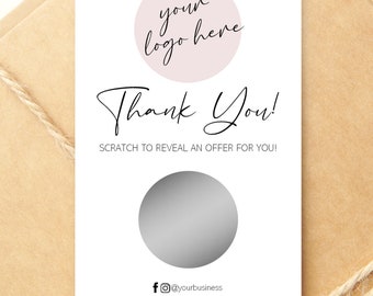 Printed Scratch Cards for Small Businesses - Personalised and Designed with Business Logo