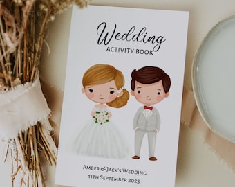 Personalized Wedding Activity Book with Crayons – Children's Favors