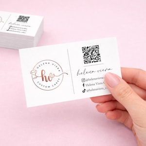 Personalized QR Code Business Cards, Logo Printed