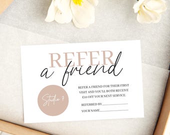 Custom Refer a Friend Cards – Printed and Personalised with Business Logo Branding