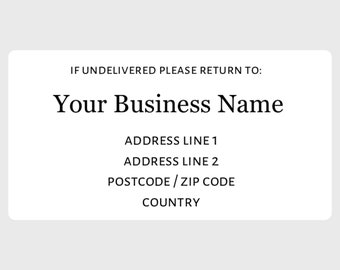 260 x Purple Red Scroll Style Personalised Mini Matt White Labels Self Adhesive