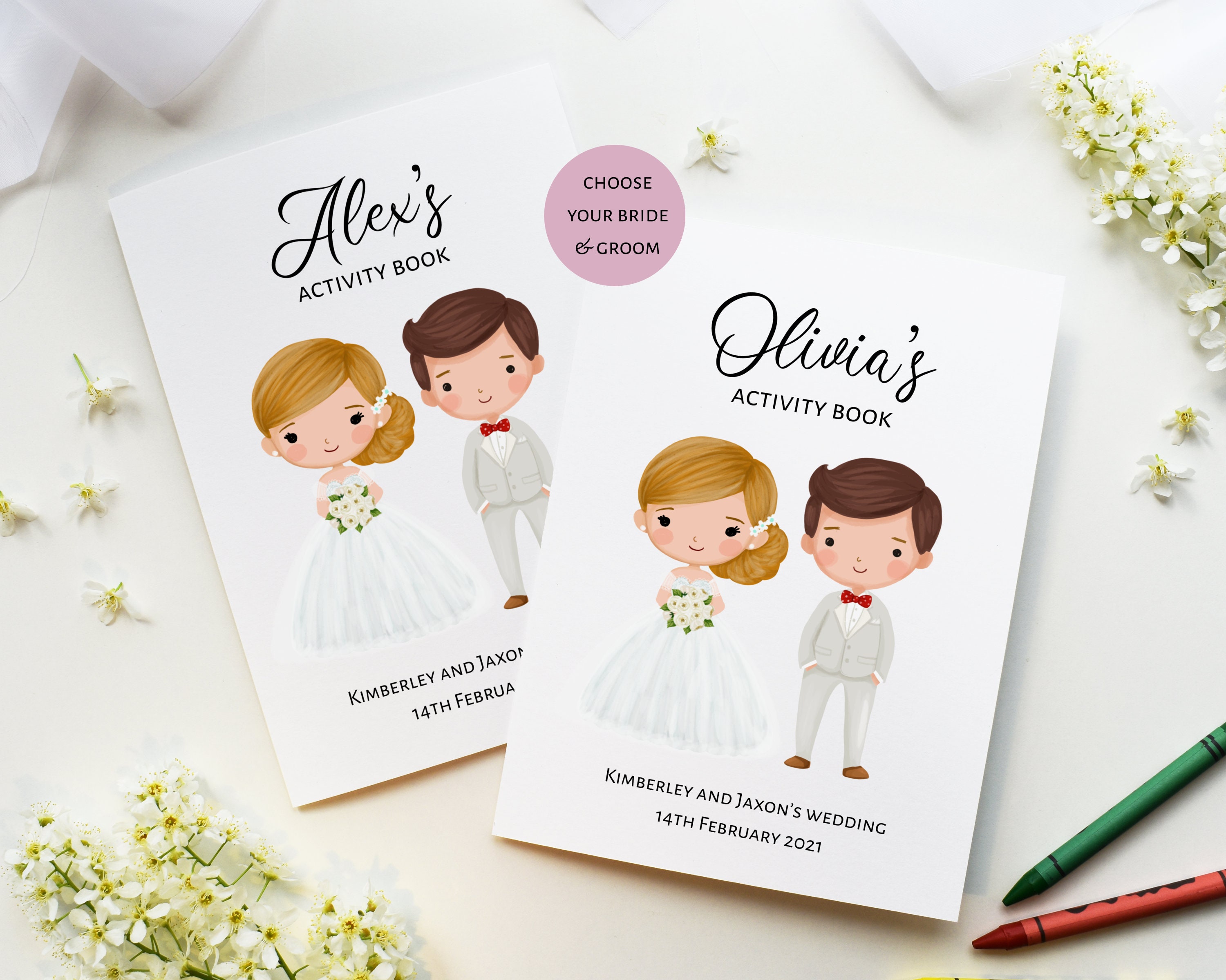 Download Kid S Wedding Activity Pack With Crayons Personalised Etsy