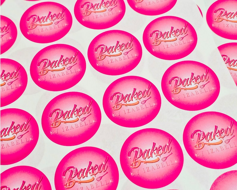 37mm Logo Stickers - Custom Branded Labels for Small Business image 1