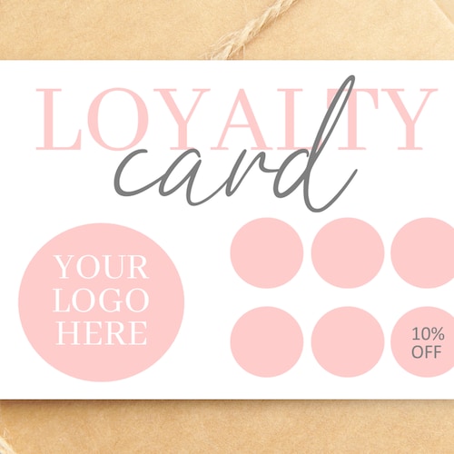 Logo Loyalty Cards for Small Businesses Printed Loyalty Etsy