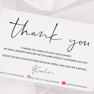 Personalisierte Danke-Visitenkarten - Geschäftliche Dankeschön-Karten - Visitenkartendruck - Dankeschön für Visitenkarte - Etsy, Facebook, Insta