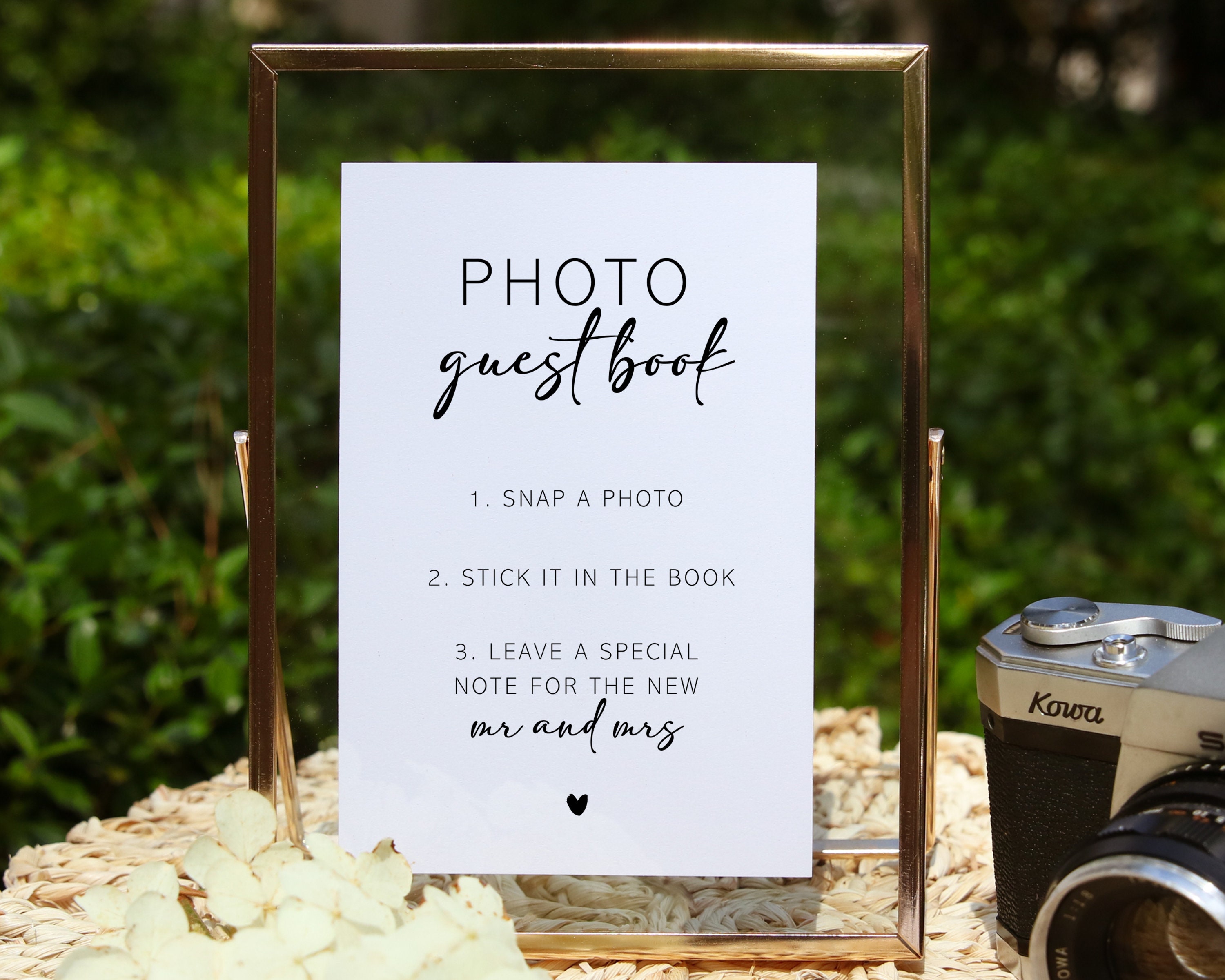 Polaroid Guest Book - wedding sign, available digitally or printed