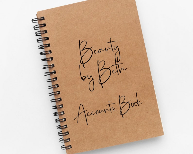 Personalised Kraft Brown Accounts Book Business Accounts Etsy