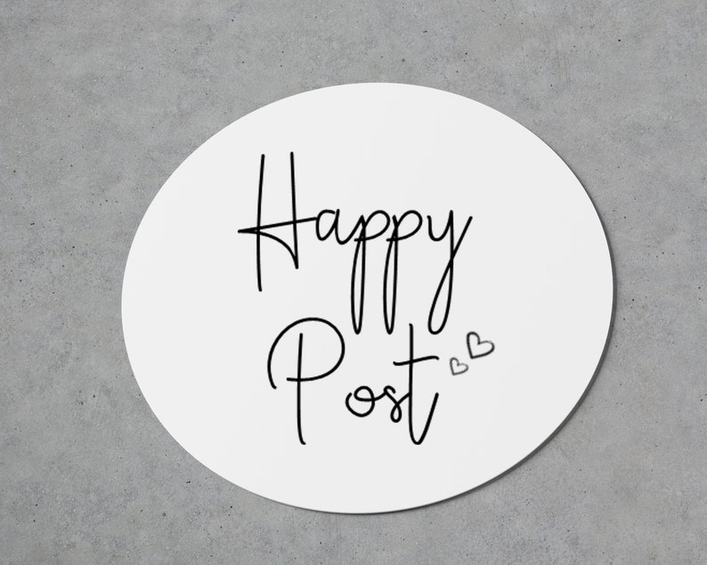 Happy Post Parcel Stickers Handmade Happy Mail Labels Etsy