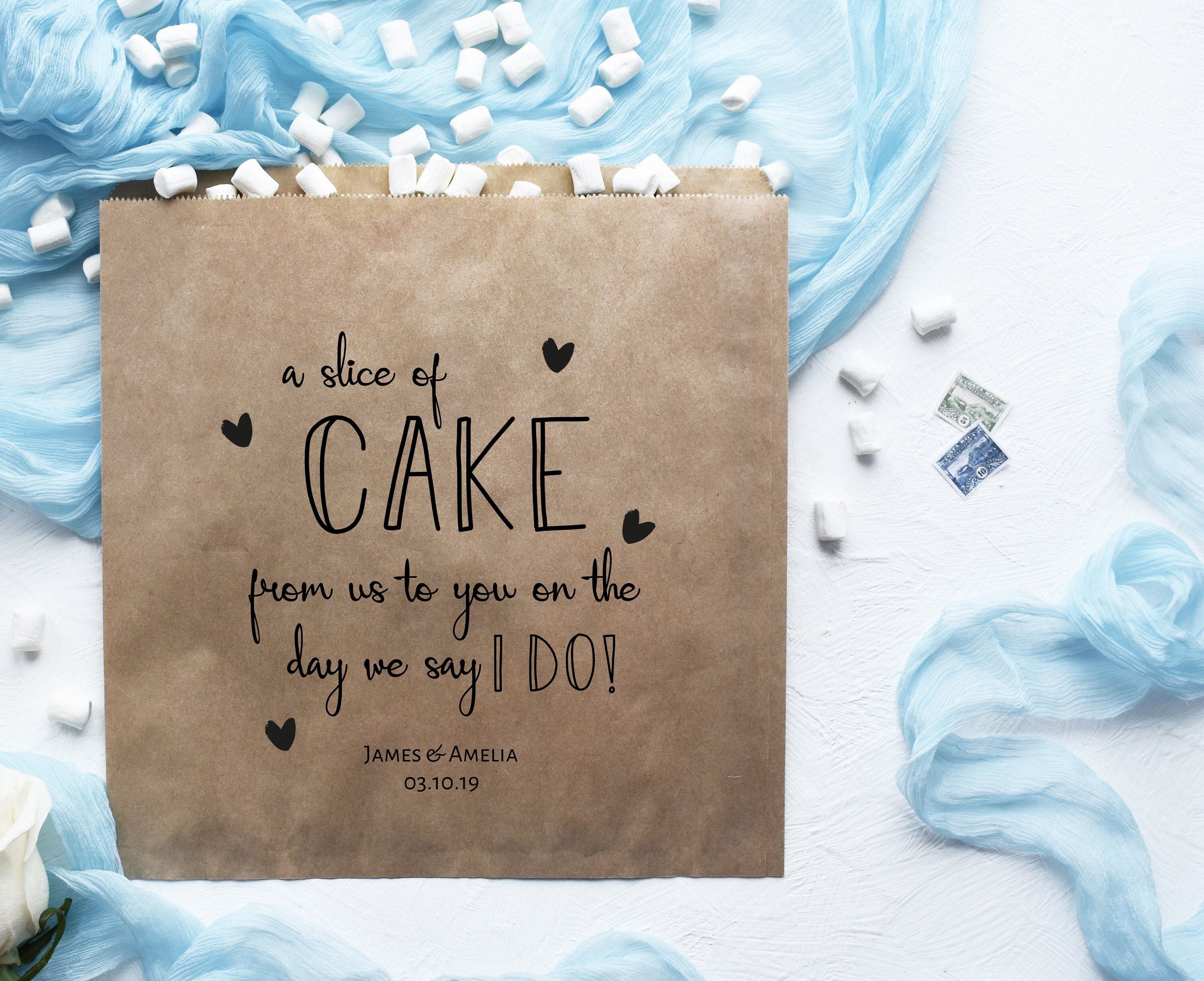 Wedding Cake Bags Kraft Brown or White Paper Bags for Etsy