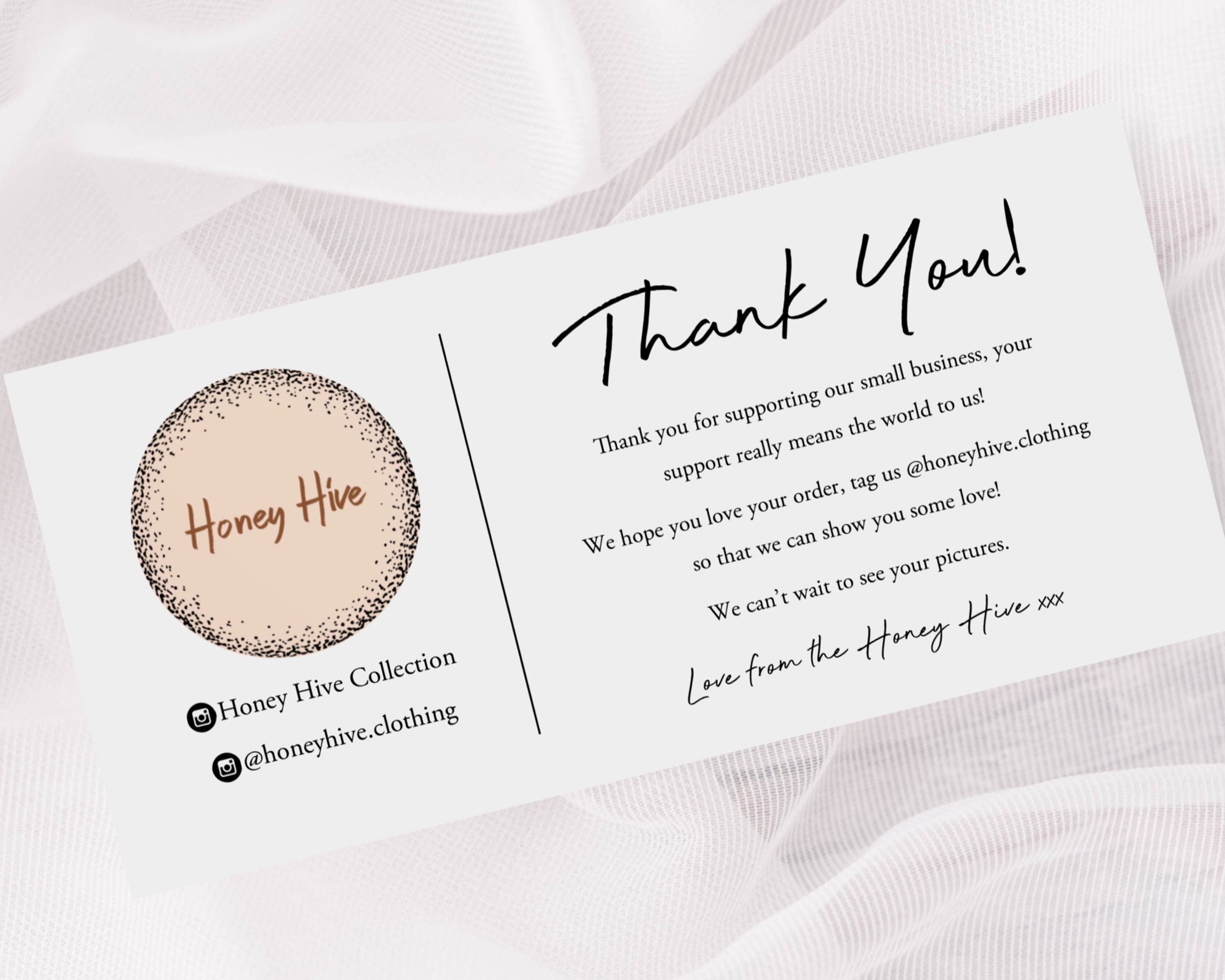 Personalised Business Thank You for Your Order Compliment - Etsy Sweden