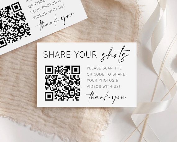Personalised Wedding QR Code Cards: Share Your Photos