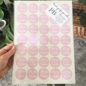 37mm Logo Sticker - Aufkleber mit Business Logo auf - Individuelle, personalisierte Geschäftsetiketten - Small Business Circle Logo Etiketten
