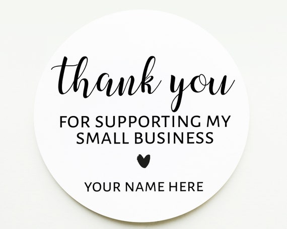 Buy Thank You for Supporting a Small Business Personalised Small Business  Stickers Custom Thank You Stickers Packaging Stickers, Labels Online in  India 