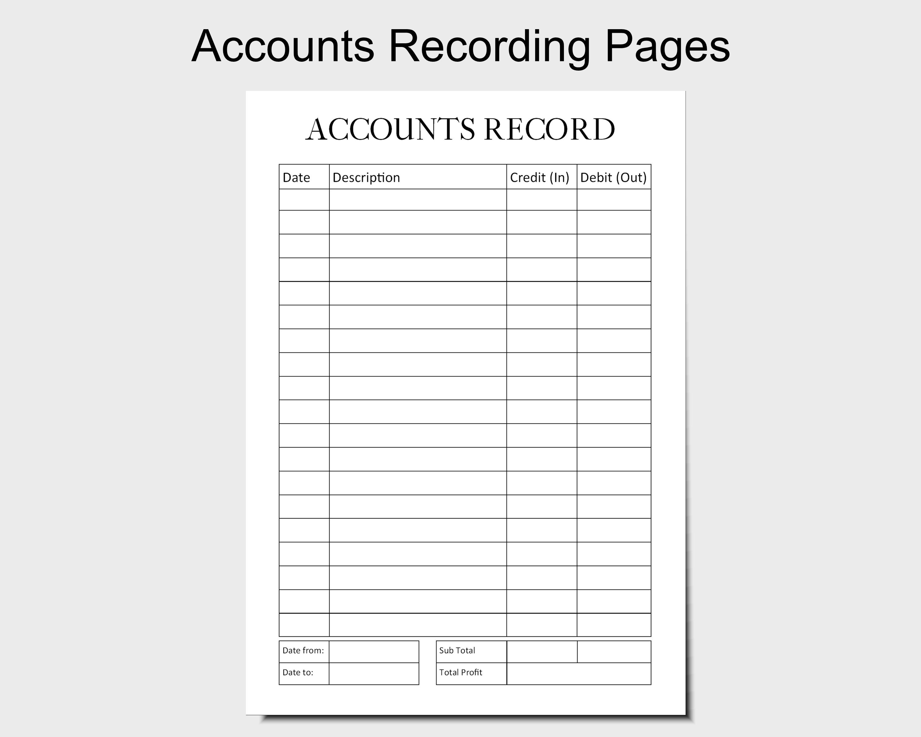 Business Accounts Book Small Business Account Tracker Note Etsy UK