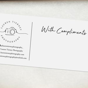 Personalised Business With Compliments Compliment Slips, Logo Thank You Slips, Custom Compliment Paper,  Business Packaging Slip