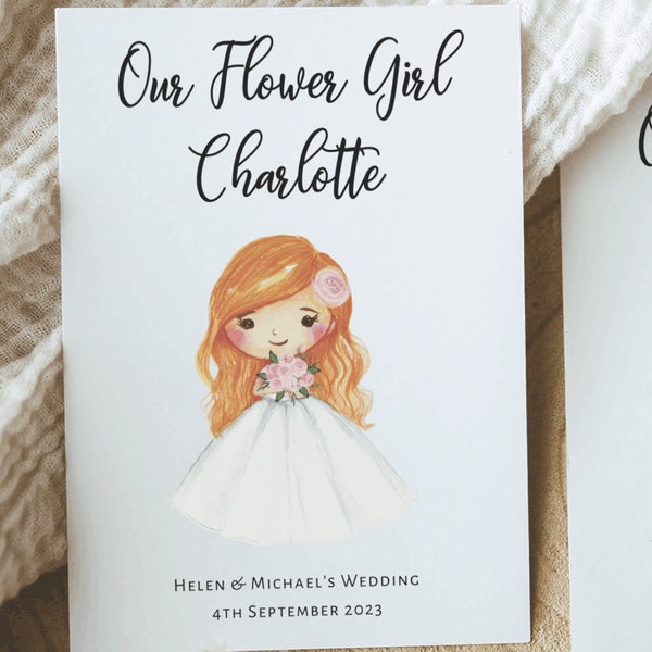 Children's Wedding Personalised Activity Book With Crayons - For Flower Girl, Bridesmaid, Daughter, Guest