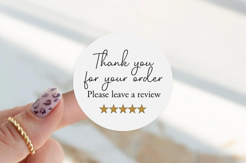 Requisition Sticker Review Request Stickers, Thank You Stickers, Business Packaging, 37mm ...