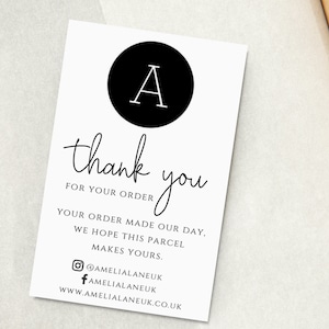 Logo Danke für Deine Bestellung Karten - Individuell gedruckte Danke-Visitenkarten - Social Media Visitenkarten - Instagram, Facebook Karten