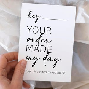 Gedruckt und personalisiert, Ihre Bestellung Made My Day Karten für kleine Business-Pakete - A6 Postkartengröße