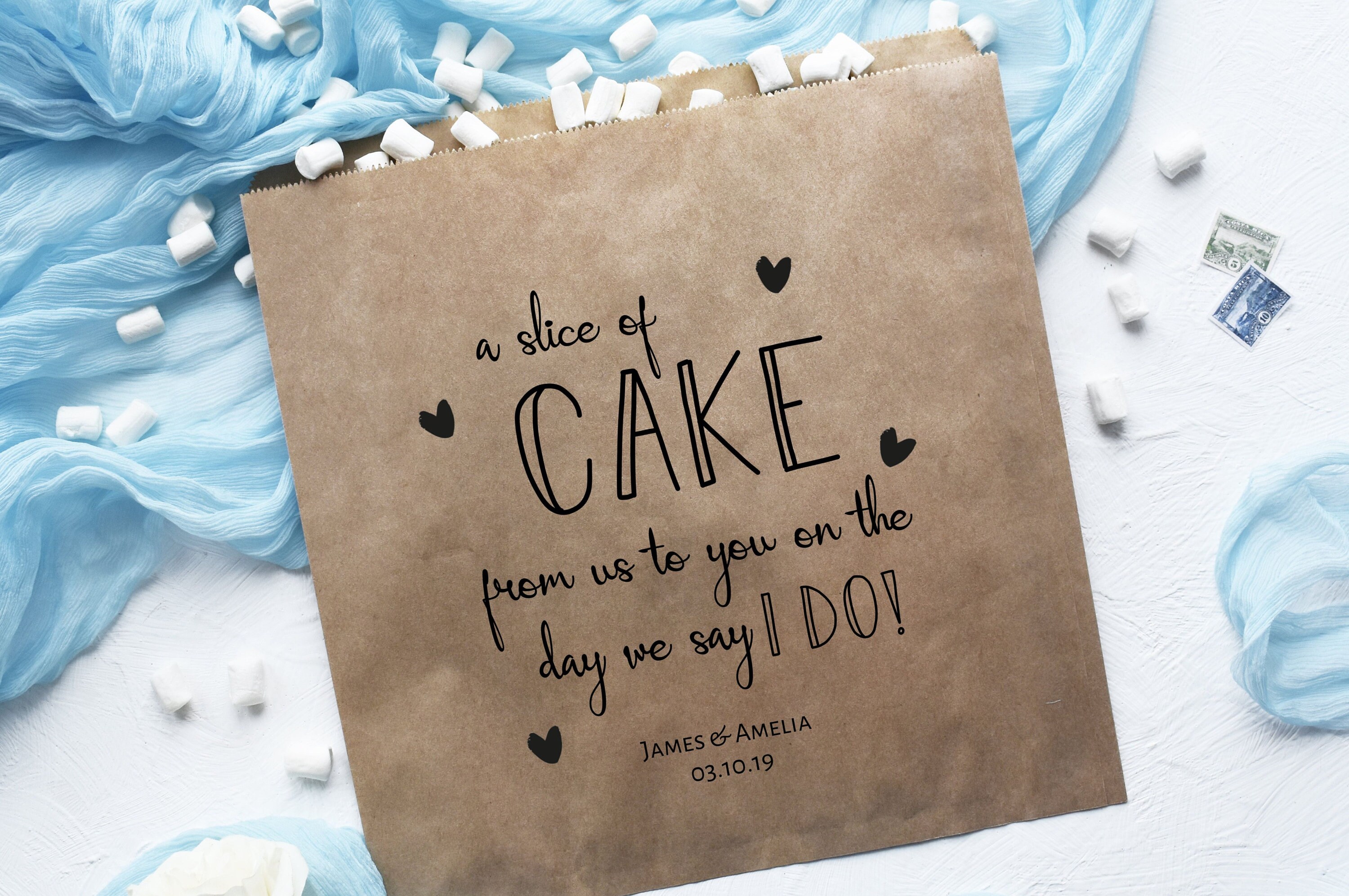 Wedding Cake Bags Kraft Brown or White Paper Bags for Etsy