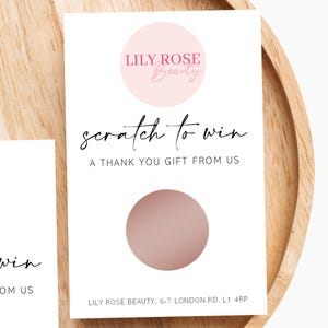Cartes à gratter professionnelles imprimées - Cartes à gratter personnalisées pour les petites entreprises - Cartes de fidélité personnalisées de réduction - Grattez pour gagner