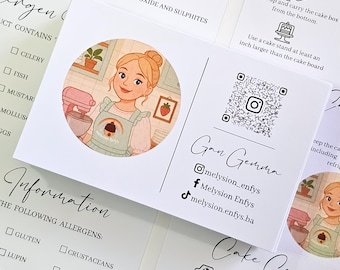 Personalised Business Cards Printed with QR Code, and Business Logo