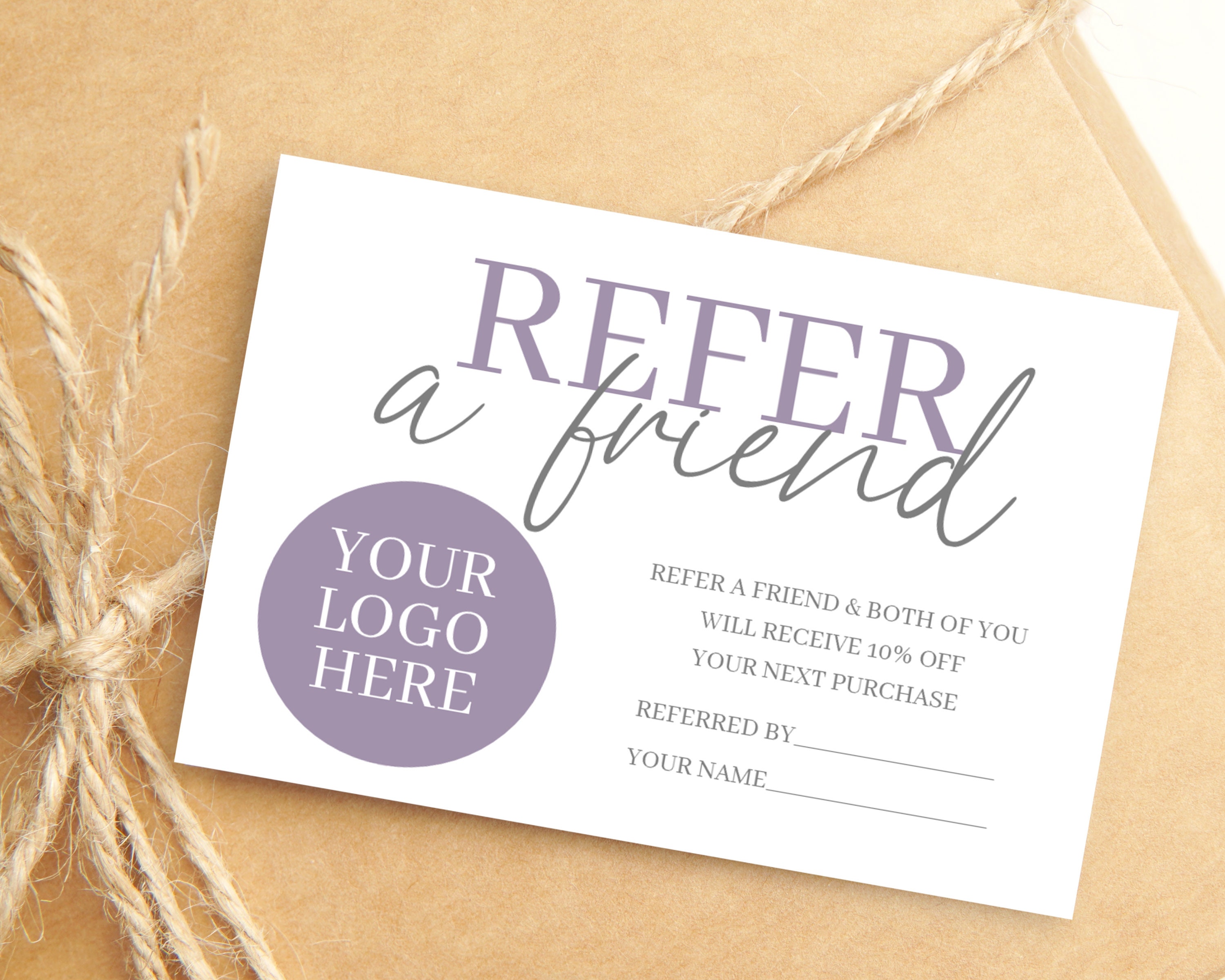 Printed Recommend a Friend Reward Cards With Logo Logo Refer Etsy UK Printed Recommend a Friend Reward Cards With Logo Logo Refer Etsy UK