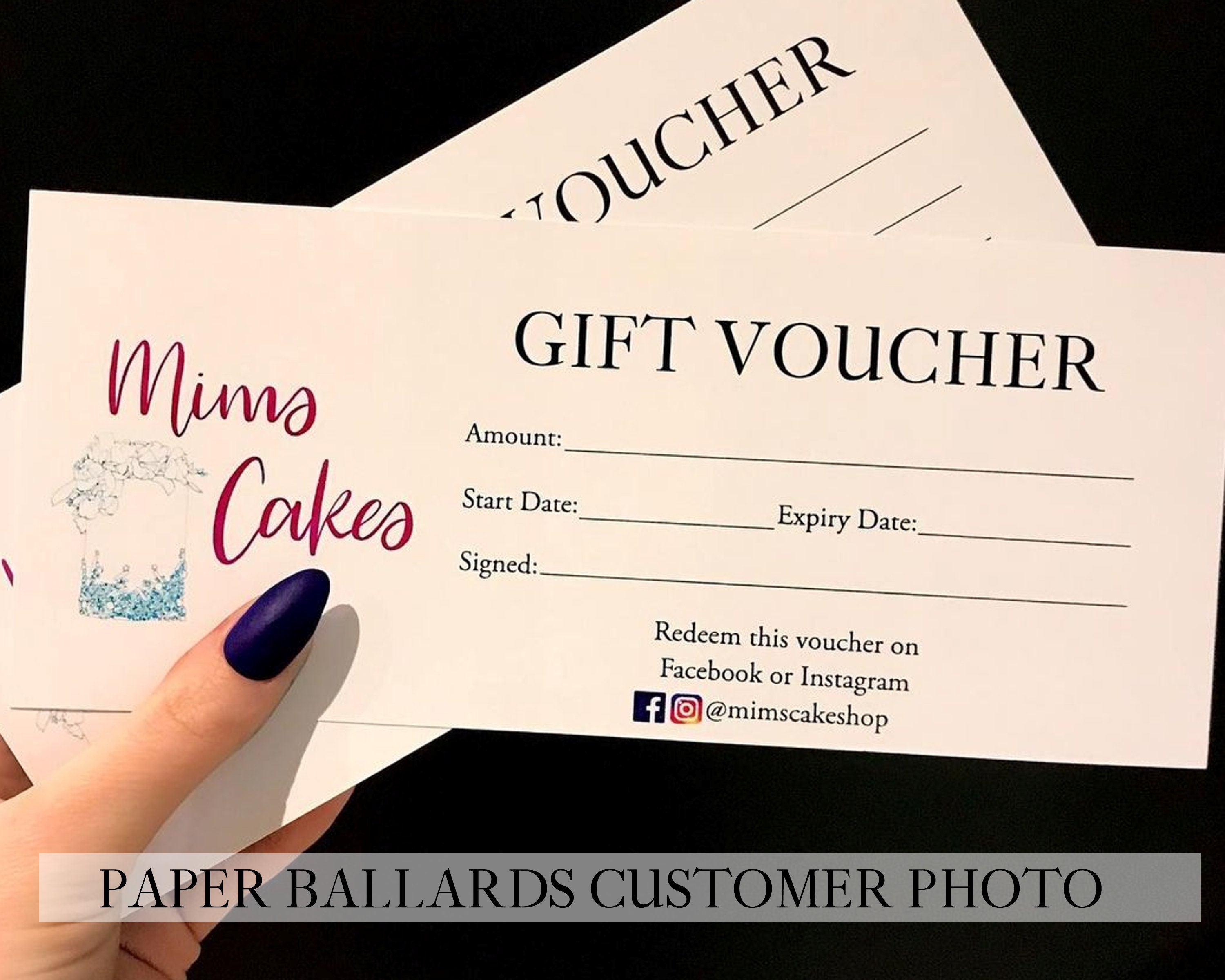 Printed Gift Vouchers for Small Businesses Logo Gift - Etsy UK