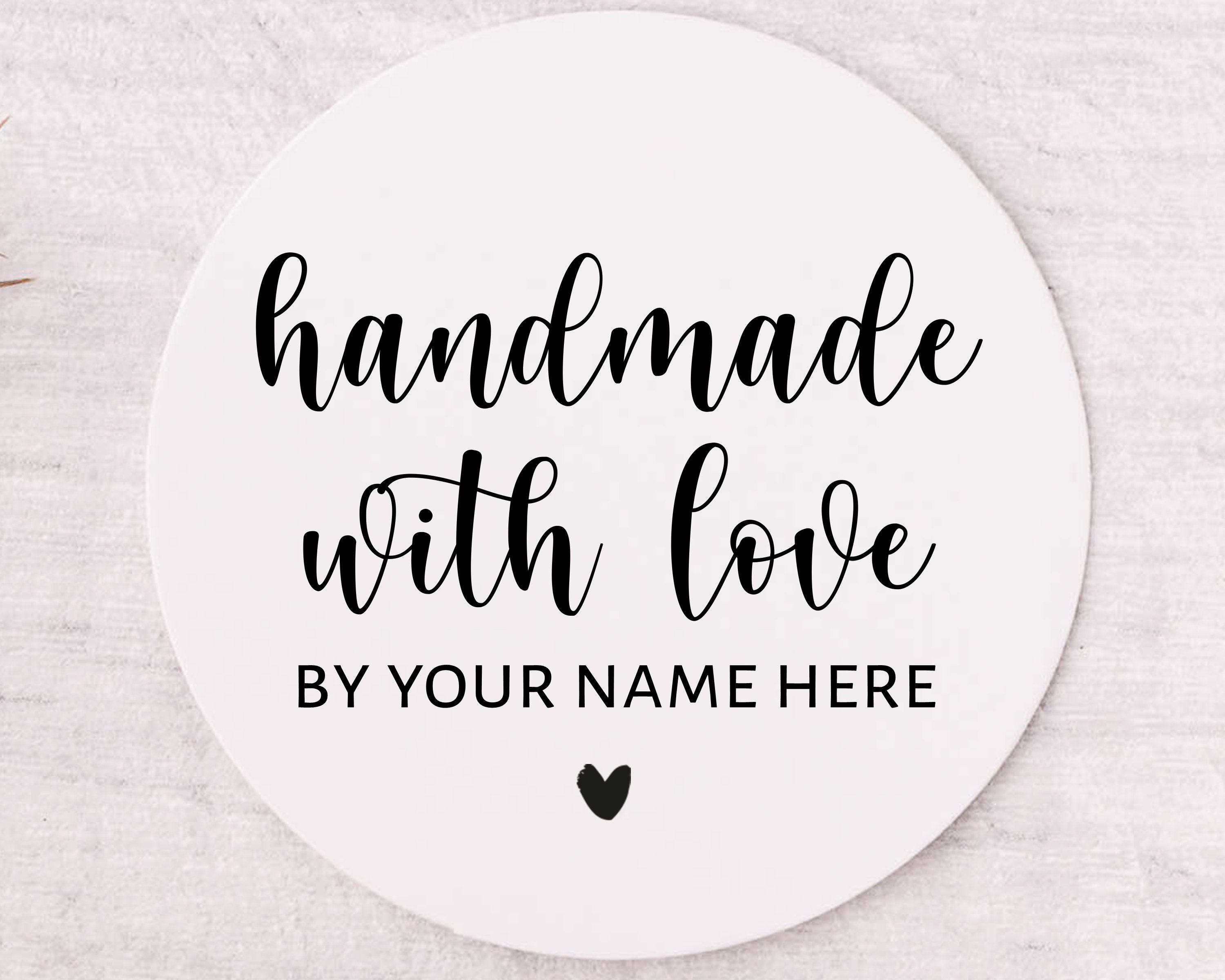 Personalised Handmade With Love Stickers Custom Handmade Small Business  Stickers thank You for Your Order Stickers packaging Labels 