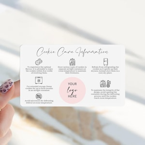 Personalisierte Cookie Care Aufkleber mit Logo