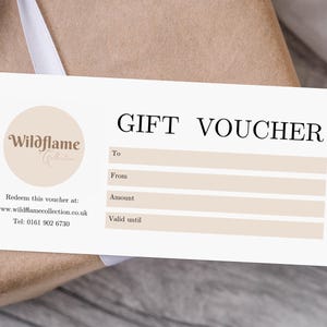 Personalised Gift Vouchers for Small Businesses with Logo - Custom Printed Gift Cards - Gift Certificates Printed