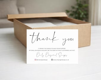 Personalized Thank You Business Cards – Social Media Details