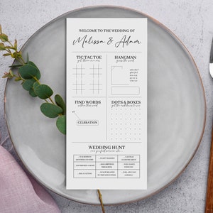 Hochzeitsaktivitäts-Spielkarten - Kinderhochzeitsgeschenke - Hochzeitsfeier-Aktivitäten für Kinder - gedruckte personalisierte Kinderhochzeitsspiele