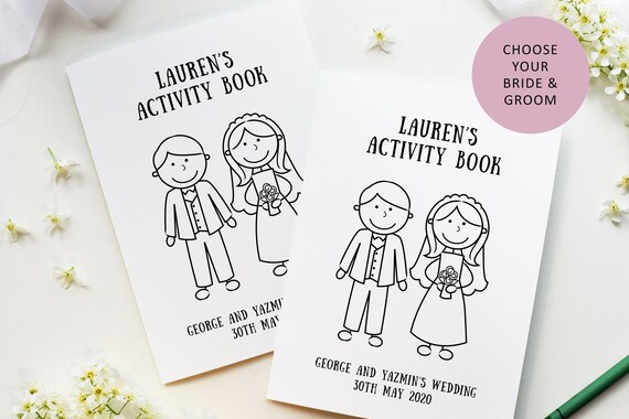 Personalised Childrens Kids Wedding Activity Pack Book Favour Free I Spy AB15 