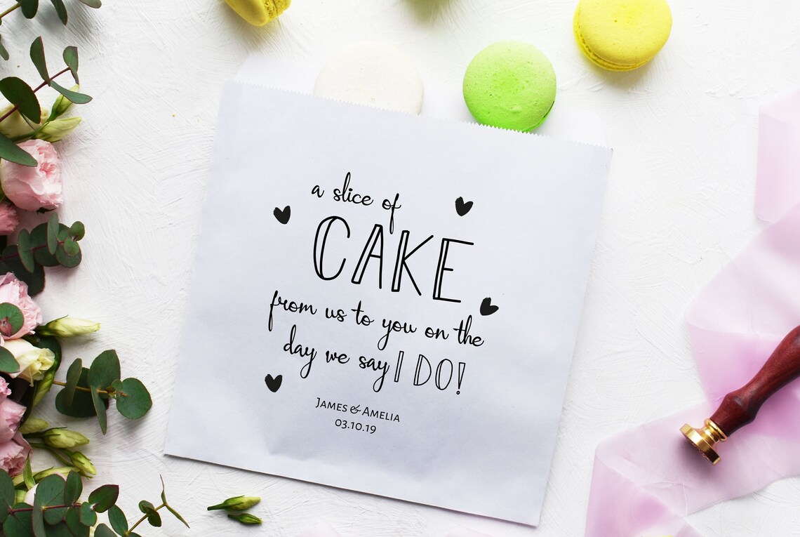 Wedding Cake Bags White Paper Bags for Wedding Cake A Etsy