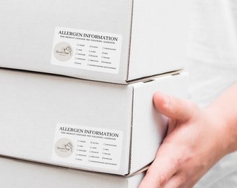 Logo Allergen Stickers: Bakery & Food Labels