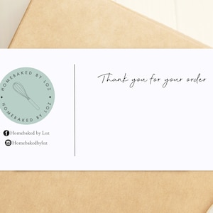 Personalised Business Thank You for your order Compliment Slips, Logo Thank You Slips, Custom Compliment Paper,  Business Packaging Slip