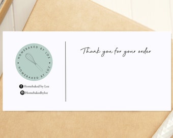 Personalised Business Thank You for your order Compliment Slips, Logo Thank You Slips, Custom Compliment Paper,  Business Packaging Slip