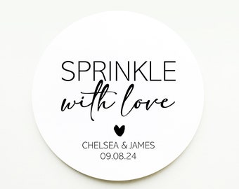 Wedding Confetti Bag Stickers - Sprinkle With Love Stickers - Personalised Wedding Stickers - Throw Me - Wedding Labels