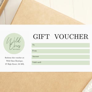 Printed Gift Voucher with Logo - Personalised Logo Gift Cards for Businesses - Custom Gift Certificates