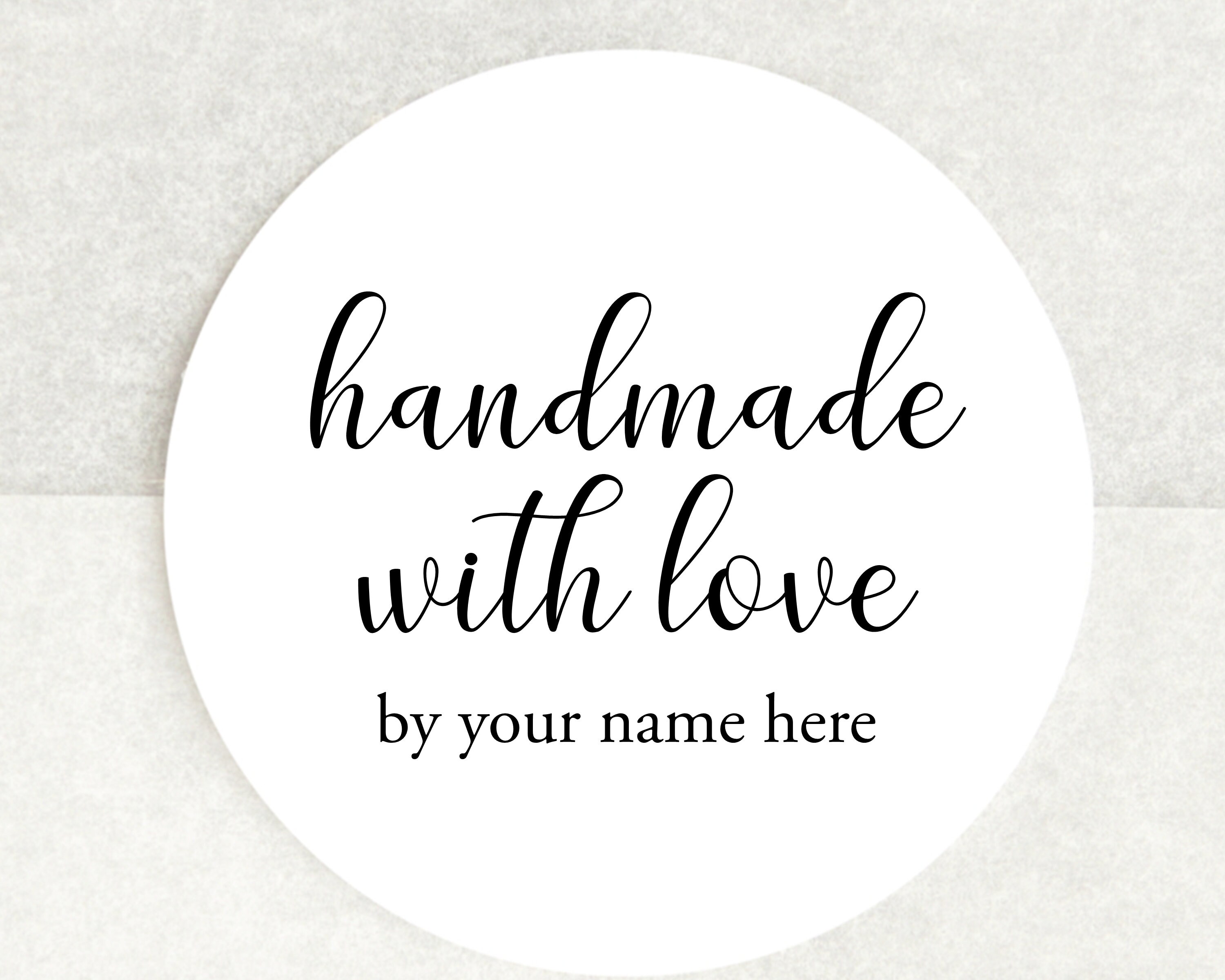 Personalisierte Handmade with Love Sticker Sticker für