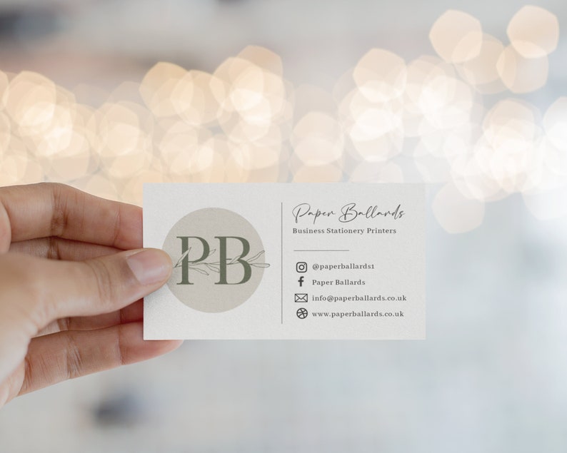 Business Cards, printed and personalised with your business logo and social media information on. image 2