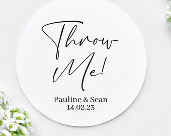 Personalised Wedding Stickers Throw Me Confetti Stickers Personalised Wedding Stickers Throw Me Confetti Stickers