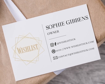 Personalised Business Cards - Elegant Business Cards - Business Branding Card - Modern Business Card - Minimal Business Cards - Calling Card