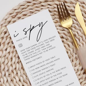 "Personalisierte ""I Spion""-Hochzeits-Spielkarten - Gedruckte Hochzeit"" I Spion-Karten."