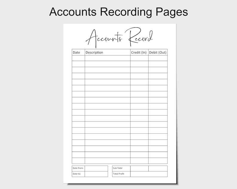 Personalised Kraft Brown Accounts Book Business Accounts Etsy UK